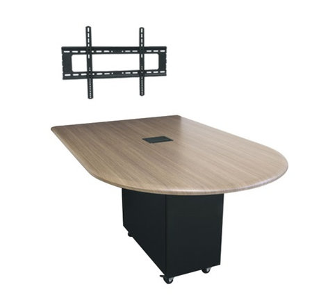 Middle Atlantic Products HUBTS-84BULLET-T 7' x 4' HUB Table System with Bullet Shaped Top,TLAM HUBTS-84BULLET-T