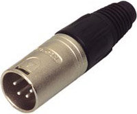 Neutrik NC4MX 4-pin Male XLR Cable Connector NC4MX