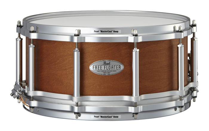 Pearl Drums Free Floating 14" x 6.5" Snare Drum with Satin Mahogany on Maple Finish FTMMH1465322