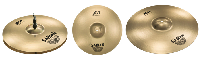 Sabian XSR5009B XSR Performance Rock Set Cymbal Pack With 14" Rock Hats, 16" Rock Crash, 20" Rock Ride