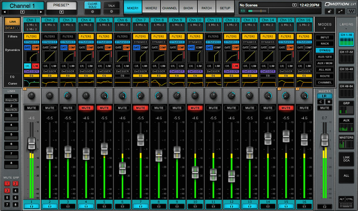 Waves eMotion LV1 Mixer - 16 Channel Live Mixer Software With 16 Stereo Channels (Download)