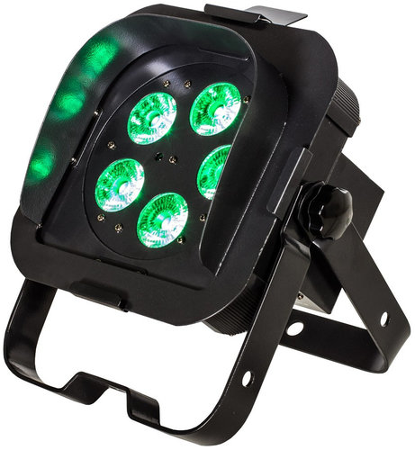 ADJ Flat Par QA5XS 5x 5W RGBA DMX LED Ultra Bright Low Profile Par with Snoot FLAT-PAR-QA5XS