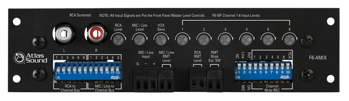 Atlas Sound F6-AMIX Mixer Card for F6 Mainframe F6-AMIX