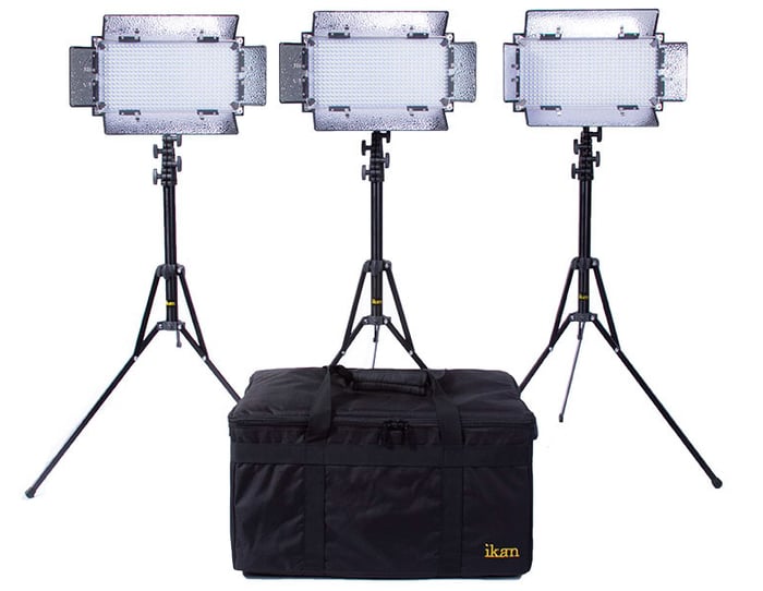 ikan IB508-V2-KIT 3 X IB508-v2 Bi-Color LED Studio Light Kit