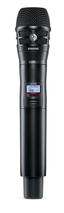 Shure ULXD2/K8B-G50 Digital Handheld Transmitter With KSM8 Capsule, G50 Band, Black