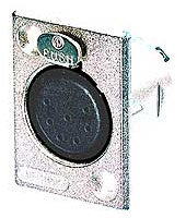 Neutrik NC7FP-1 7-Pin XLR Female Rectangular Panel Connector, Nickel NC7FP-1