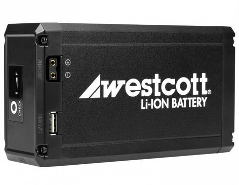 Westcott Portable Battery Rechargeable 10.4h Lithium Ion Battery 7424