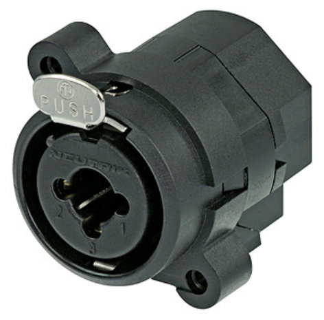 Neutrik NCJ10FI-S Combo 1/4" + 3-pin XLR Female Receptacle with Stereo Switching Jack & Solder Cups NCJ10FI-S