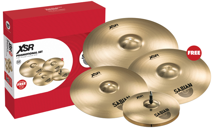 Sabian XSR5005GB XSR Performance Set Cymbal Pack With 14" XSR Hi-Hats, 16" Fast Crash, 20" Ride