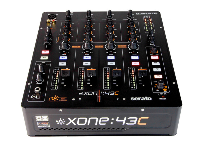 Xone XONE-43C 4+1 Channel DJ Mixer With Soundcard, Serato DJ Club Kit, USB