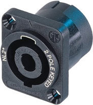 Neutrik NL2MP 2-pin Male Speakon Panel Connector NL2MP