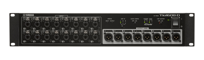 Yamaha Tio1608-D 16-Input/8-Output Dante Stagebox For TF Series Mixers