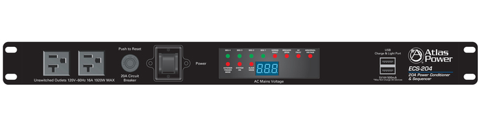 Atlas IED ECS-204 20A Power Conditioner & Sequencer