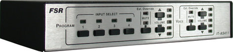 FSR, Inc IT-AS411 4 x 1 Audio Switcher with Voice Lift Mixing IT-AS411