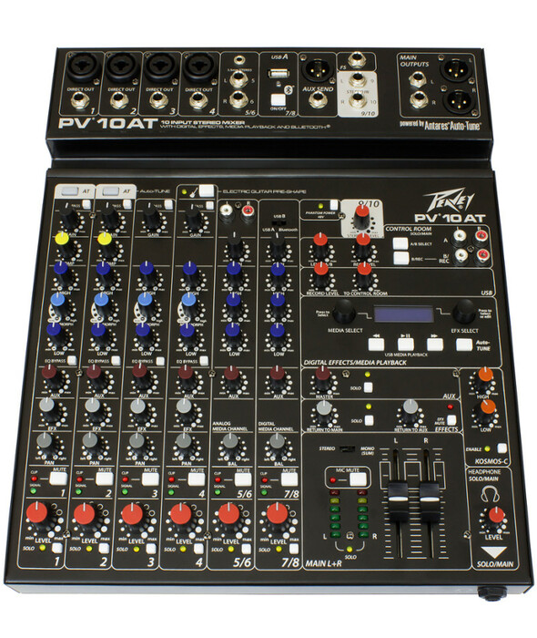 Peavey PV-10-AT 10-Channel Mixer With Antares Auto-Tune PV-10-AT