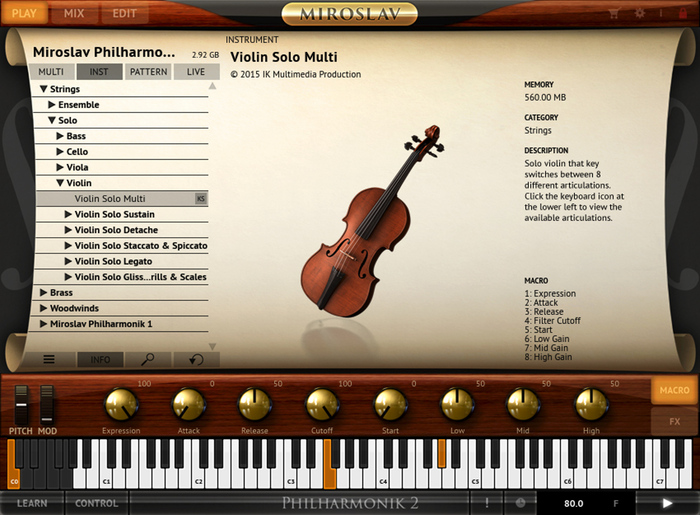 IK Multimedia MIROSLAV-2 Miroslav Philharmonik 2 Orchestral Workstation Software