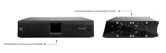 K-Array KA24 Class D Amplifier With DSP And Remote Control, 4x500W, 2 Rack Units