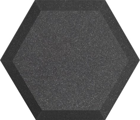 Ultimate Acoustics UA-HX-12CH 12" Hex Series Hexagonal Foam Wall Panel in Charcoal Without Vinyl Covering UA-HX-12CH