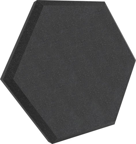 Ultimate Acoustics UA-HX-24CH 24" Hex Series Hexagonal Foam Wall Panel in Charcoal Without Vinyl Covering UA-HX-24CH