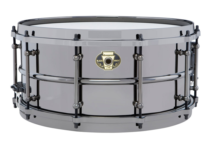 Ludwig LW6514C Black Magic Chrome 6.5"x14" Brass Shell Snare With Black Nickel Over Brass Finish, Chrome Hardware