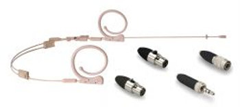 Que Audio QA22BE-BUNDLE Microphone, Dual Ear Headworn Omnidirectional, Bundle, Beige QA22BE-BUNDLE