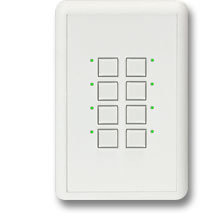 Interactive Technologies ST-MP8-CB-NL Mystique Station Passive 8 Button, Black, No LED ST-MP8-CB-NL