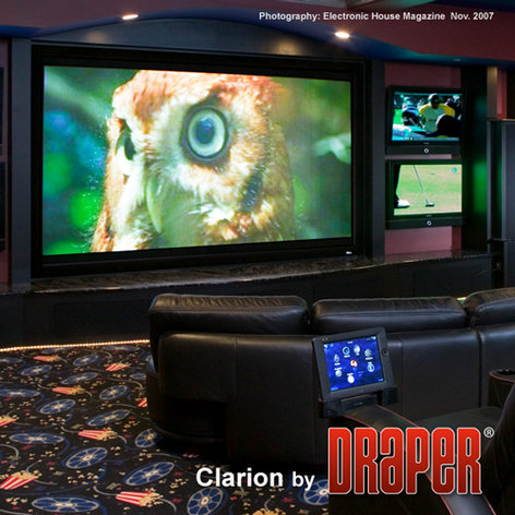 Draper 252195 65" X 104" Clarion Matt White Fixed Projection Screen