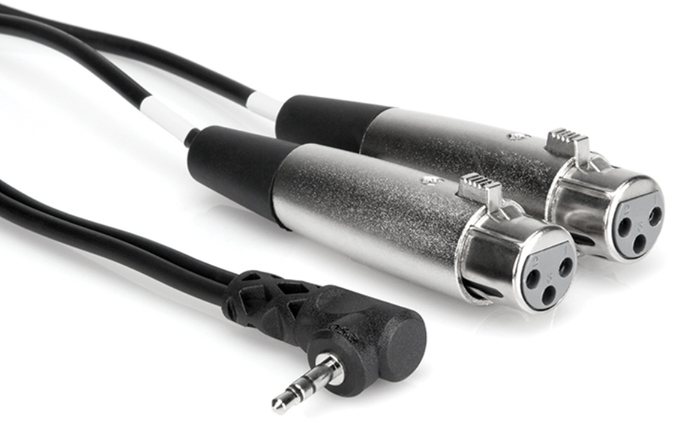 Hosa CYX-405F 5 ft. Dual XLR3F to Right-angle 3.5 mm TRS Microphone Cable CYX405F