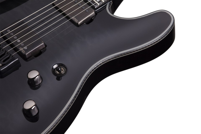 Schecter HELLRAISER-HHPT7-TBB Hellraiser Hybrid PT-7 7 String Electric Guitar, Trans Black Burst Finish