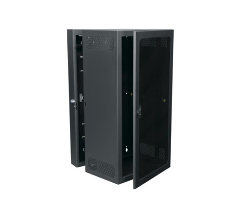 Middle Atlantic Products CableSafe Data Wall Cabinet 26RU, 22" Deep Wall-Mount Rack with Plexi Front Door CWR-26-22PD