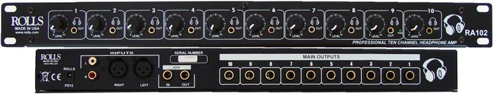 Rolls RA102 10-Channel Headphone Amplifier RA102