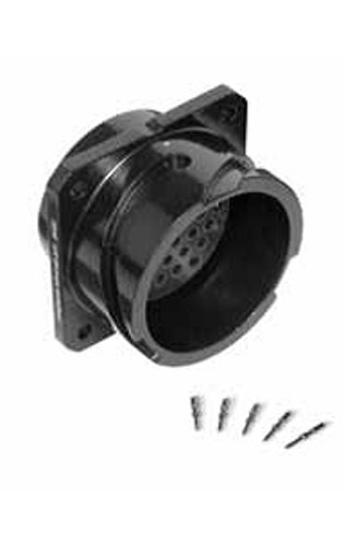 Amphenol MP-41 Series Mulitpin Connector 37-Pin Panel Receptacle with Dustcap MP-4102-37P-C