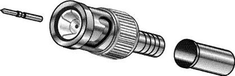 West Penn CN-BM53-25 3-Piece BNC Connector for RG-58 Thinnet Cable CN-BM53-25
