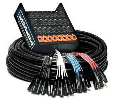 Whirlwind MS08-4-XL-100-BLACK 12 Channel 8x4 100ft Black Snake MS08-4-XL-100-BLACK