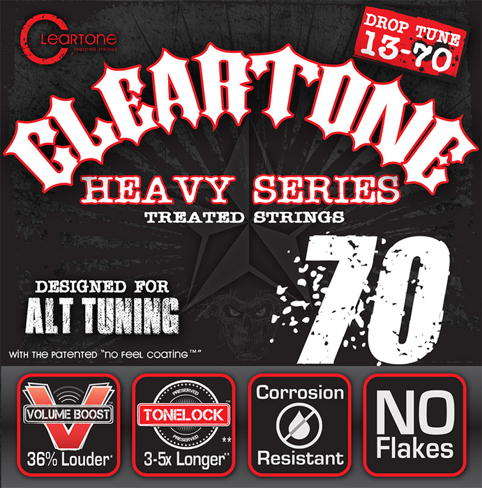 Cleartone 9470-CLEARTONE 013"-.070" Drop C Electric Guitar Strings