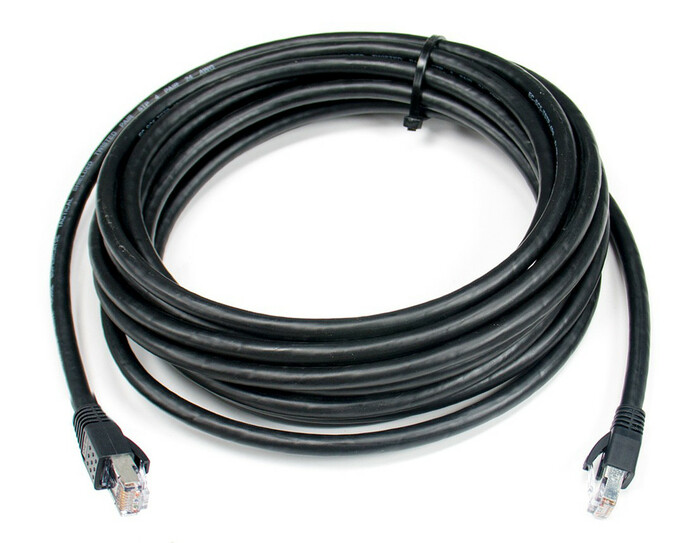 Elite Core Audio SUPERCAT6-S-RR 15 ft Shielded Tactical CAT6 Cable with Booted RJ45 Connectors SUPERCAT6-S-RR-15