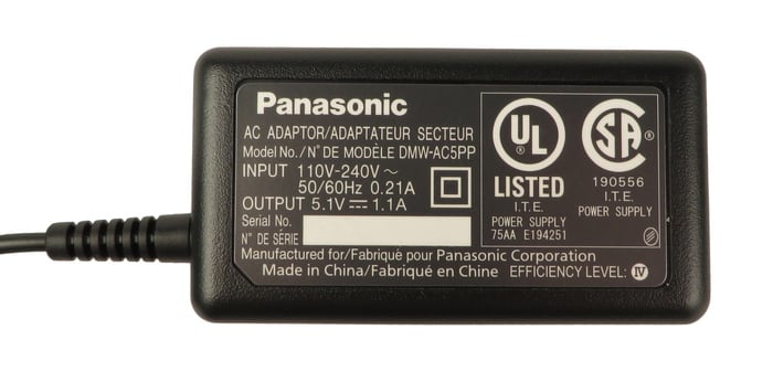 Panasonic DMW-AC5 AC Adaptor For DMC-LX5
