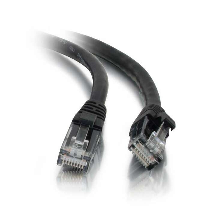 Cables To Go Cat5e Snagless Unshielded (UTP) Patch Cable Black Ethernet Network Patch Cable, 50 ft 20038