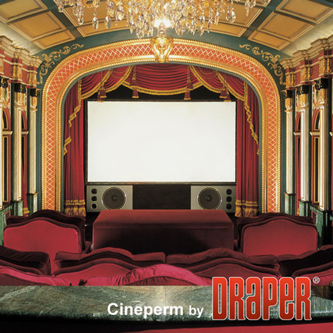 Draper Shade and Screen 251127 110" Cineperm HDTV Matt White Projection Screen 251127