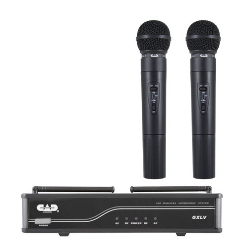 CAD Audio GXLVHHJ VHF Wireless Dual Cardioid Dynamic Handheld Microphone System With J Frequency Band GXLVHHJ
