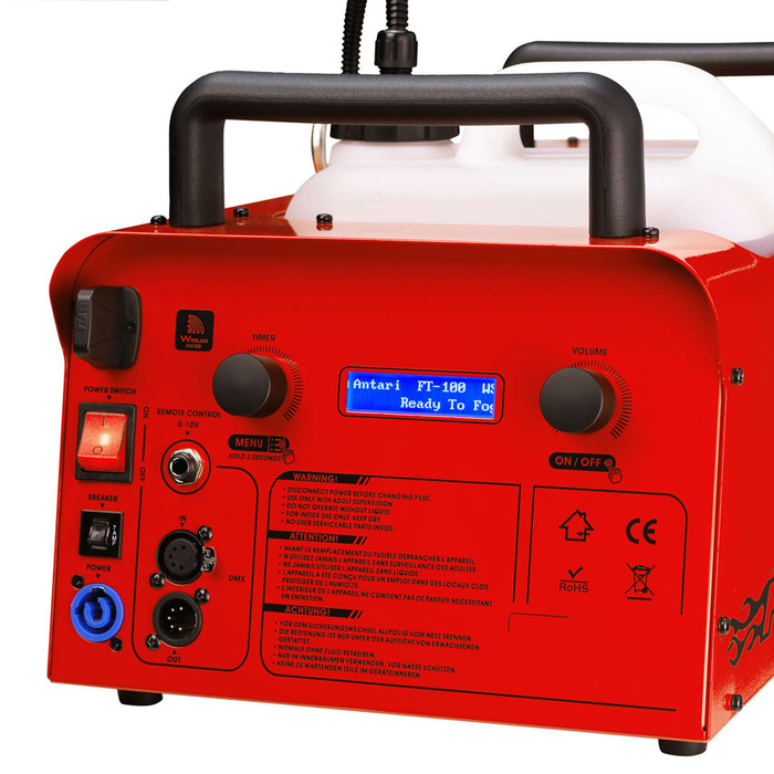 Antari FT-100 1500W Water-Based Fire Training Fog Machine With DMX Control, 20,000 CFM Output