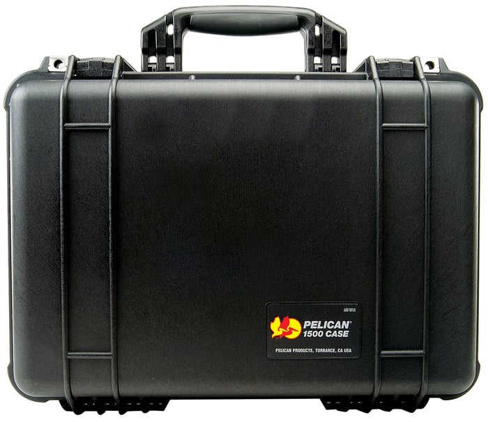 Pelican Cases 1500NF Protector Case 16.8"x11.2"x6.1" Protector Case, Empty Interior, Black
