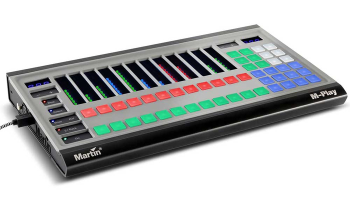 Obsidian Control Systems M-PLAY Lighting Control Surface With 1 DMX Port, 12 Faders And 36 Playback Buttons