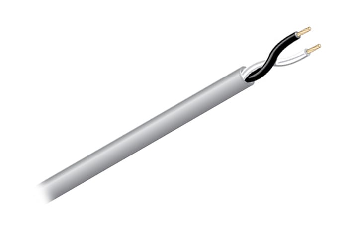West Penn 25226B-1000-BLK 1000 ft of 2 Conductor 14 AWG Plenum Cable in Black 25226B-1000-BLK