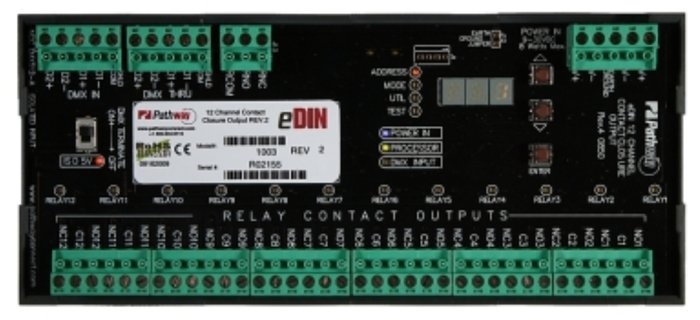 Pathway Connectivity P1003 12 channel eDIN Mount Contact Closure Interface P1003