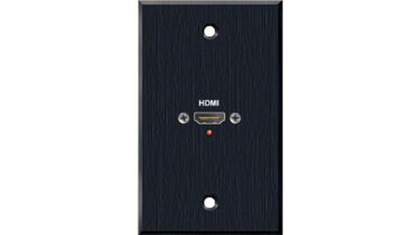 PanelCrafters PC-G1790-E-P-B Precision Manufactured Single Gang HDMI Female Pass Through Wall Plate in Black PC-G1790-E-P-B