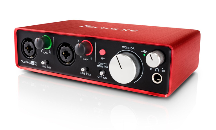 Focusrite Scarlett 2i2 2x2 USB Audio Interface, 2nd Generation