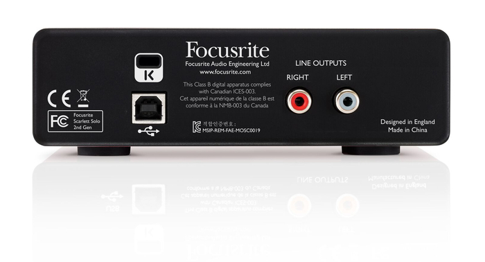 Focusrite Scarlett Solo 2x2 USB Audio Interface With Single Micrphone Preamp, 2nd Generation