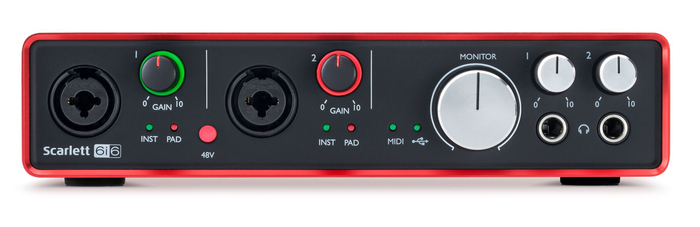 Focusrite Scarlett 6i6 6x6 USB Audio Interface, 2nd Generation