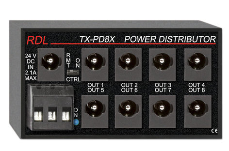 Radio Design Labs TX-PD8X 24 Vdc Switching Power Supply Distributor TX-PD8X